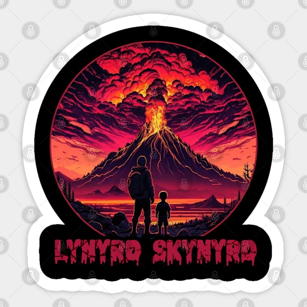 Circle View eruption lynyrd Sticker by Droneiki